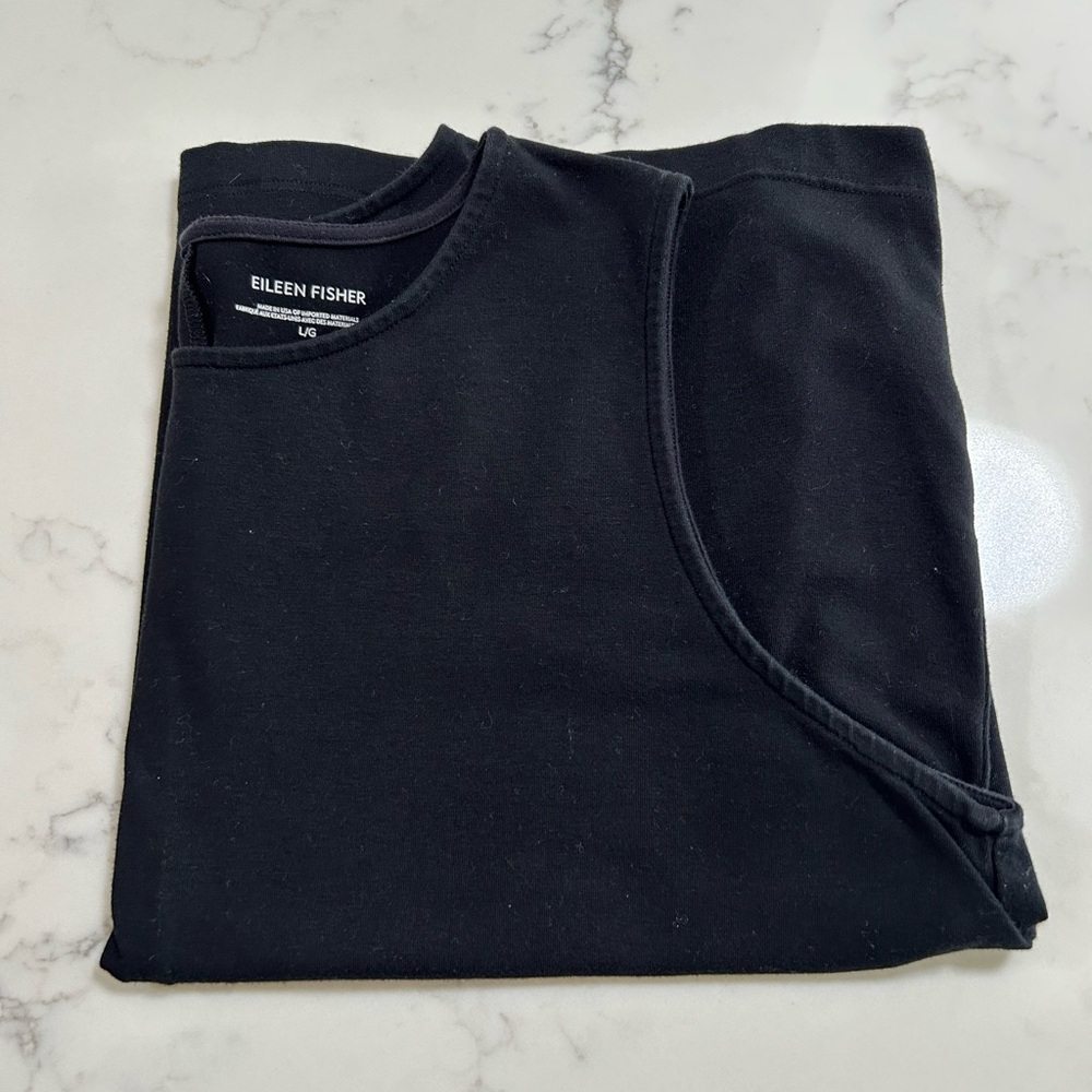 Eileen Fisher Black Sleeveless Top